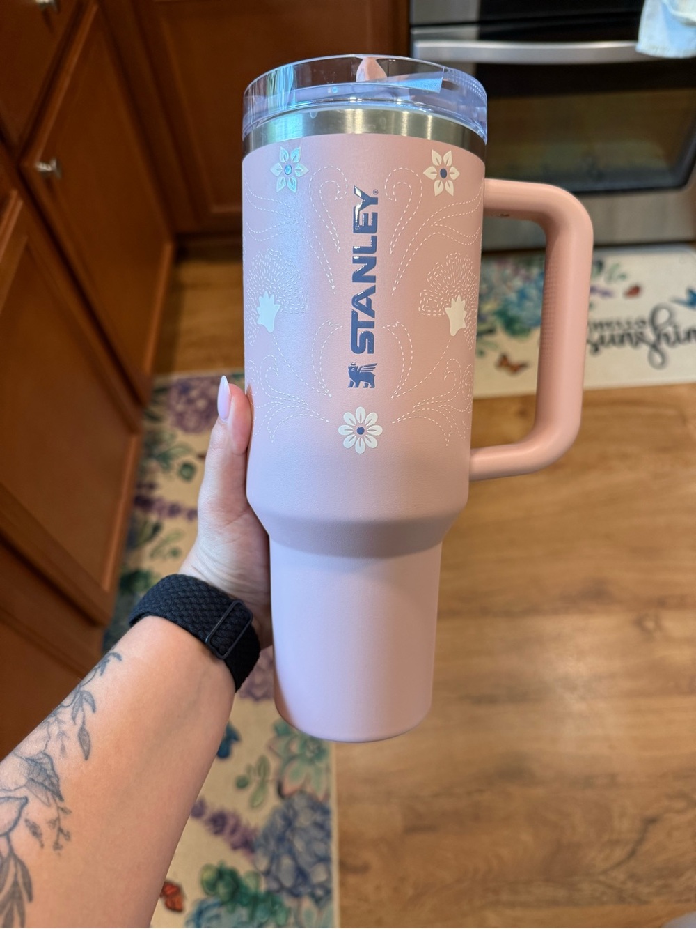 40oz Pink Dust Stitch Stanley